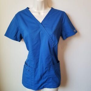Cherokee Mock Wrap Scrub Top